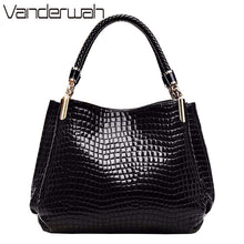 Load image into Gallery viewer, Hot Crocodile Pattern Luxury Handbags Women Bags Designer 2020 Winter PU Leather Top-handle Bags Woven Handle Ladies Casual Tote
