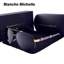 Load image into Gallery viewer, Blanche Michelle Pilot Polarized Sunglasses Men 2020 Brand Mirror Sun Glasses Driving UV400 Alloy Gafas De Sol Oculos With Box
