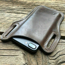 Load image into Gallery viewer, Men Phone Case Holster Cellphone Loop Holster Belt Waist Bag Props Leather Purse Phone Wallet Running Pouch Travel Camping Bags
