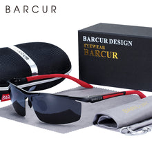 Load image into Gallery viewer, BARCUR Aluminum Magnesium Sports Polarized Sunglasses Men Mirror Sun Glasses Male oculos
