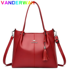 Load image into Gallery viewer, Elegant Women Cowhide Handbag Luxury Designer Shoulder Crossbody Genuine Leather Bag Bridal Red Messenger Sac Fashion Lady Bolsa
