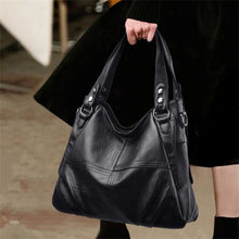 Load image into Gallery viewer, High-end Leather Top-handle Bag Casual Tote Large Capacity Woman Bags Luxury Designer Handbag Purses Brand Shoulder Sac A Main
