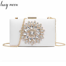 Load image into Gallery viewer, White Women Clutch Bag Wedding Clutch Purse Bridal Evening Crystal Summer Bags for Women 2020 Luxury Small Crossbody Bags ZD1333

