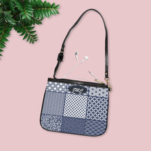 Load image into Gallery viewer, Blue Squares 4 Small Shoulder Bag
