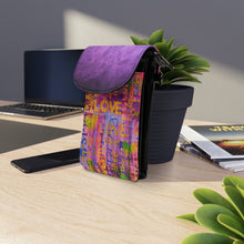 Load image into Gallery viewer, Purple Explosion Small Cell Phone Wallet
