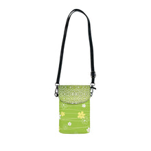 Load image into Gallery viewer, Wild Flower Green Small Cell Phone Wallet
