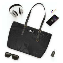 Load image into Gallery viewer, Swirling Black PU Leather Shoulder Bag
