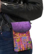 Load image into Gallery viewer, Purple Explosion Small Cell Phone Wallet
