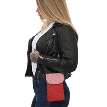 Load image into Gallery viewer, Red Festival Small Cell Phone Wallet

