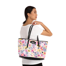 Load image into Gallery viewer, Pasty Pink Flowers PU Leather Shoulder Bag
