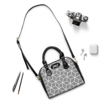 Load image into Gallery viewer, Ticking Black Shoulder Handbag
