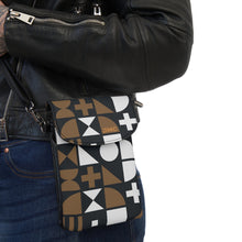 Load image into Gallery viewer, Brown Structure Small Cell Phone Wallet
