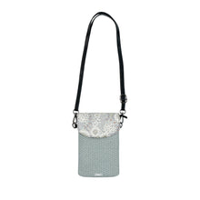 Load image into Gallery viewer, Gray Flowers Small Cell Phone Wallet
