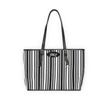 Load image into Gallery viewer, White Striped PU Leather Shoulder Bag
