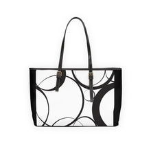 Load image into Gallery viewer, Two Tone Circle PU Leather Shoulder Bag
