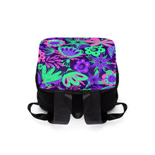 Load image into Gallery viewer, Neon Flowers Unisex Casual Shoulder Backpack
