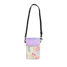Load image into Gallery viewer, Blue Flower Small Cell Phone Wallet
