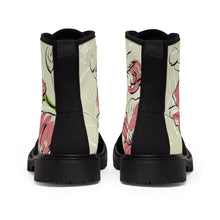 Load image into Gallery viewer, Wild Pink Flower Women's/Youth Canvas Boots
