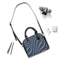 Load image into Gallery viewer, Wavy Blue 3D Shoulder Handbag
