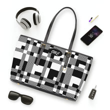 Load image into Gallery viewer, Track Blocks PU Leather Shoulder Bag

