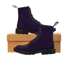 Load image into Gallery viewer, Purple Plum Men's/Youth Canvas Boots
