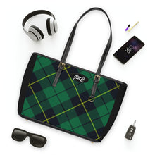 Load image into Gallery viewer, Green Plaid 2 PU Leather Shoulder Bag
