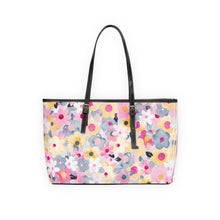 Load image into Gallery viewer, Pasty Pink Flowers PU Leather Shoulder Bag
