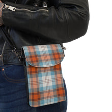 Load image into Gallery viewer, Blue Knight Plaid Small Cell Phone Wallet
