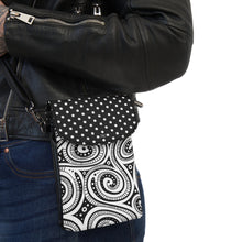 Load image into Gallery viewer, Polka Dot Swirl Small Cell Phone Wallet
