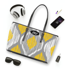 Load image into Gallery viewer, Big Yellow Gray PU Leather Shoulder Bag
