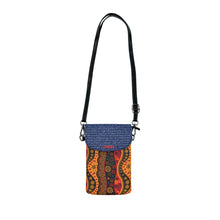 Load image into Gallery viewer, Blue Vintage Love Small Cell Phone Wallet
