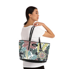 Load image into Gallery viewer, 3D Flower Bank Purple 2 PU Leather Shoulder Bag
